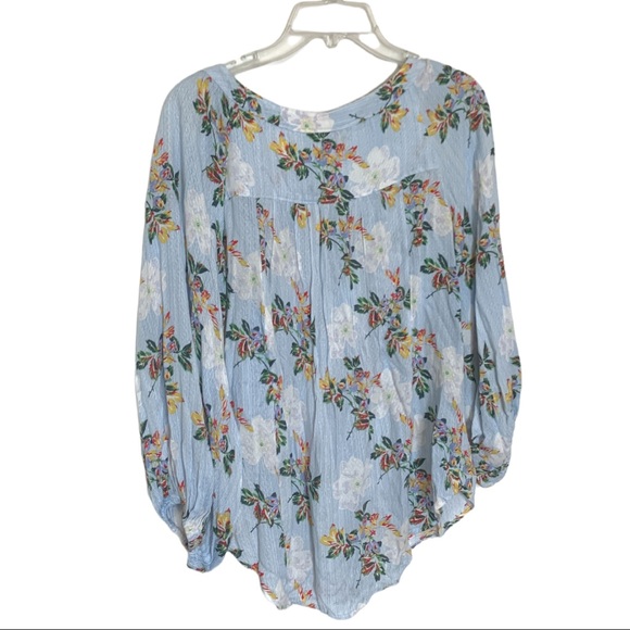 Anthropologie Maeve floral blouse flowing sleeves size 2 - Picture 3 of 3
